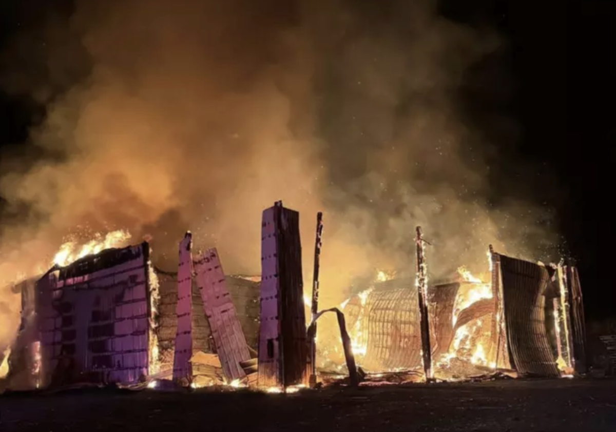 Colgate Firefighters Help Fight NY Hay Sales Barn Fire